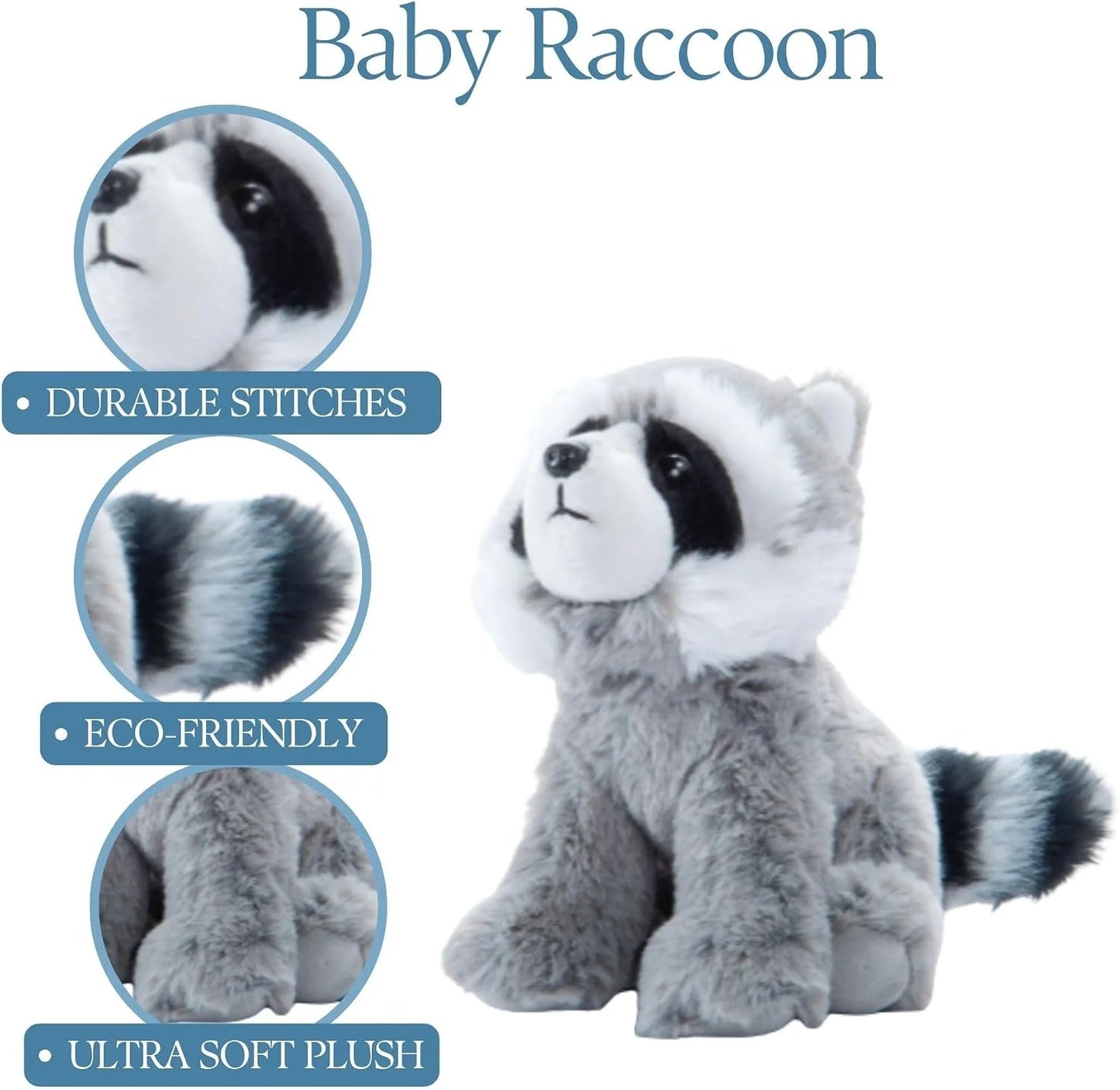 The Petting Zoo Wolf Stuffed Animal Plushie, Babiez, Kids Gifts, 6 in