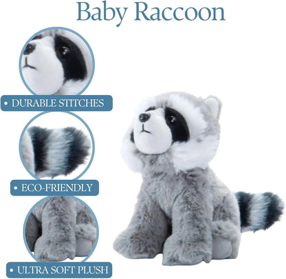The Petting Zoo Wolf Stuffed Animal Plushie, Babiez, Kids Gifts, 6 in