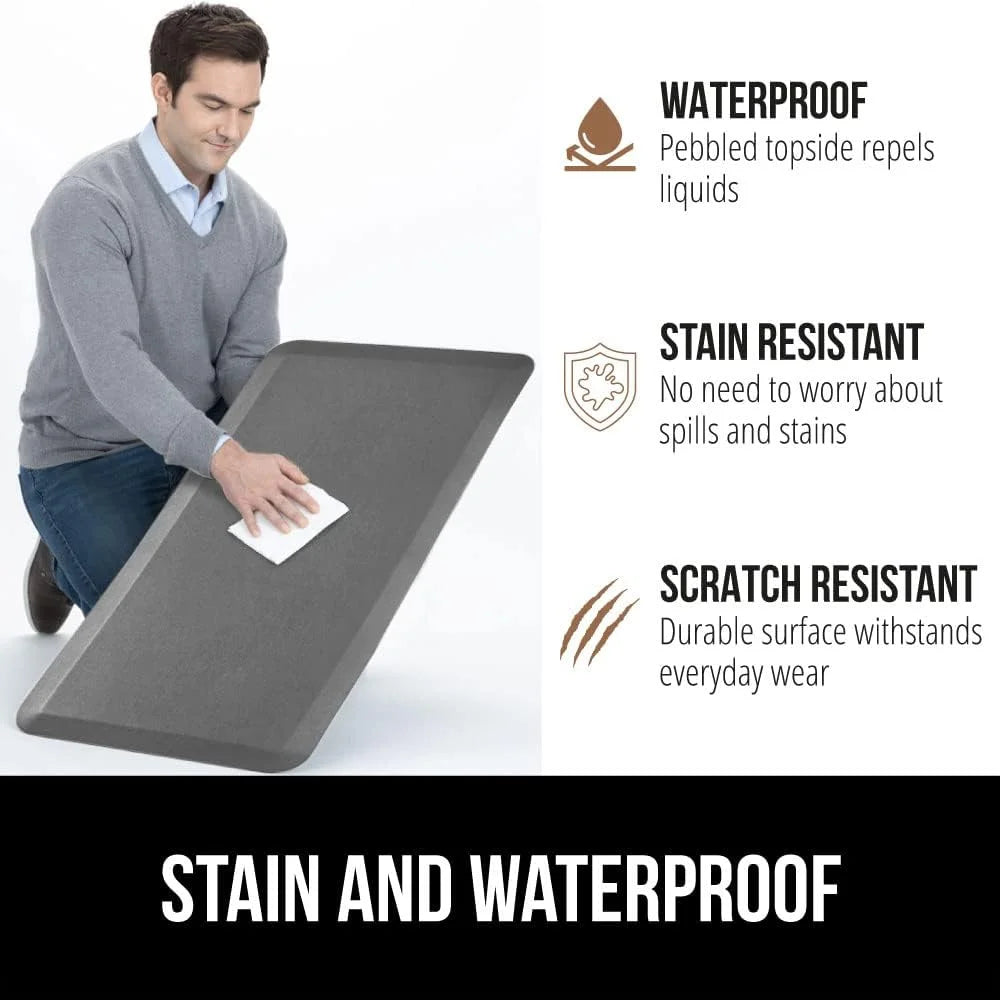 GORILLA GRIP Cushioned Antifatigue Kitchen Mat for Floor, 20x32, Charcoal