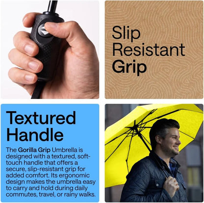 GORILLA GRIP Compact Travel Size Umbrella for Rain, Cats and Dogs