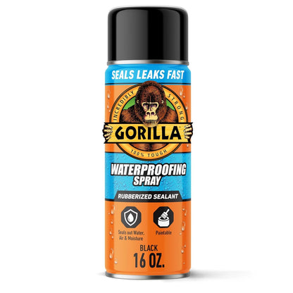 Gorilla Waterproofing Spray, Clear, 14 oz, 2-Pack, Flexible Sealant