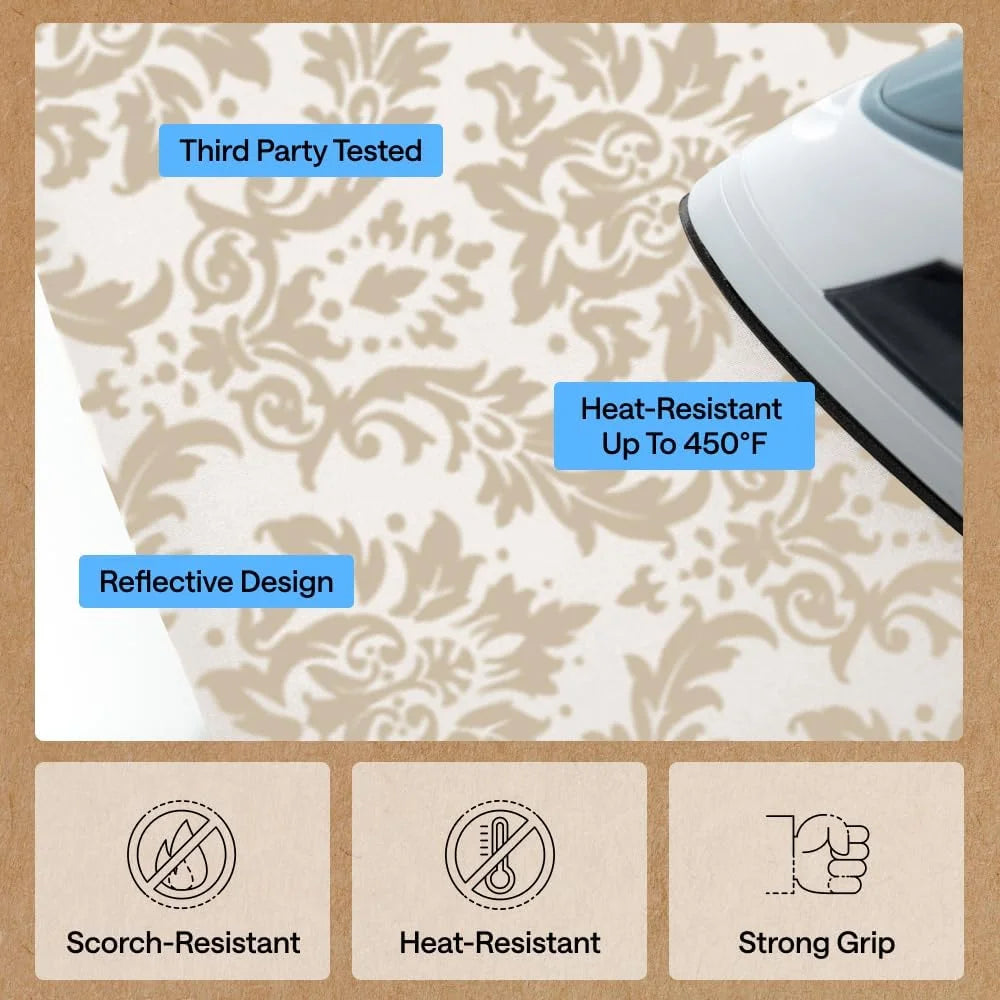 GORILLA GRIP Padded Ironing Board Cover, 15x54 Silver