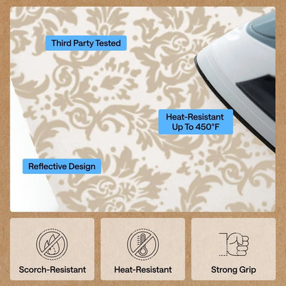 GORILLA GRIP Padded Ironing Board Cover, 15x54 Silver