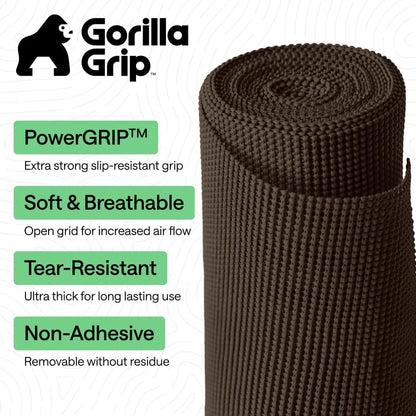GORILLA GRIP powerGRIP Drawer Shelf and Cabinet Liner, 24"x30', Light Gray