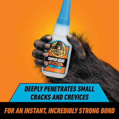 Gorilla Ultimate Fast-Setting Super Glue, Clear, 15 g