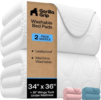 GORILLA GRIP Washable Reusable Underpads, 52x34 White