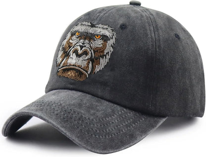 Unisex Adjustable Animal Hat for Men Women, Classic Cotton Wild Animals Embroidered Baseball Cap