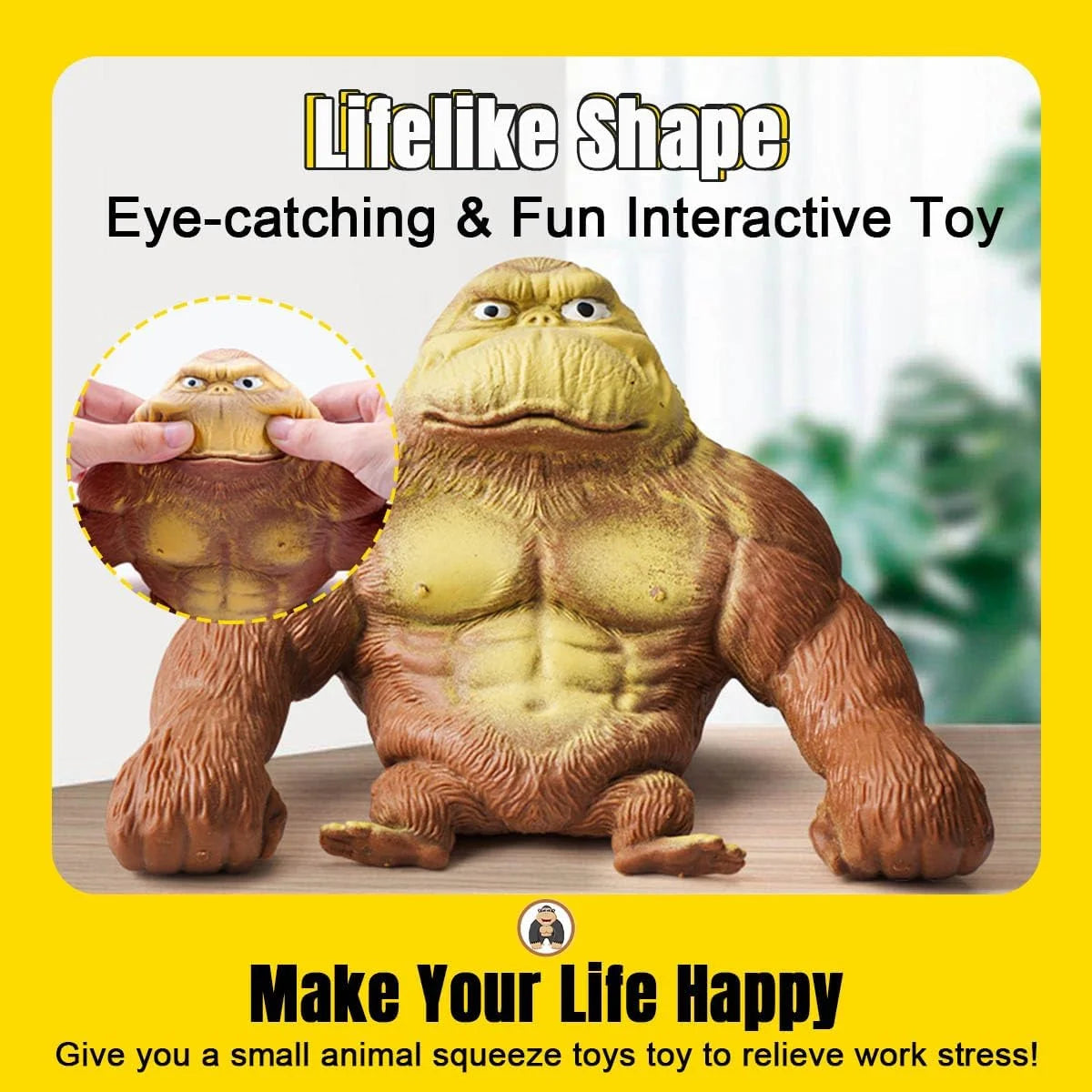 YHan Super Stretchy Gorilla Fidget Toy (Purple) Stretchy Monkey - Funny, Squishy & Perfect to Squeeze for Stress Relief - Ideal Gift for Kids
