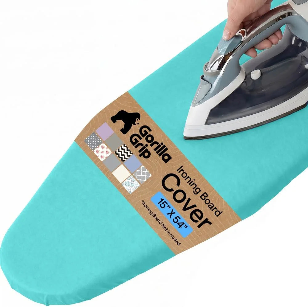 GORILLA GRIP Padded Ironing Board Cover, 15x54 Silver