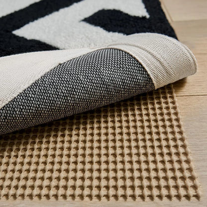 GORILLA GRIP® Slip Resistant Rug Pads for Hardwood Floor, 4x4 Cream