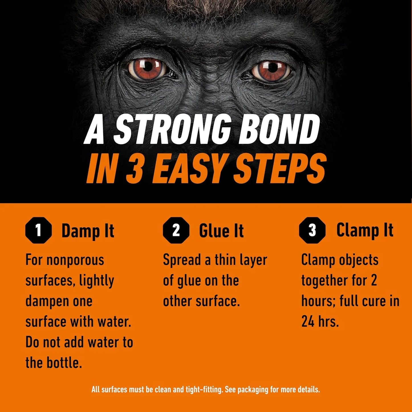 Gorilla Original Glue, Waterproof Polyurethane, Brown, 8 oz