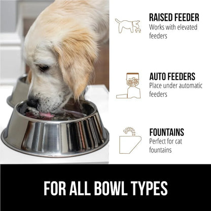 GORILLA GRIP Dog Food Mat, 100% Waterproof Silicone, 26x17 Navy