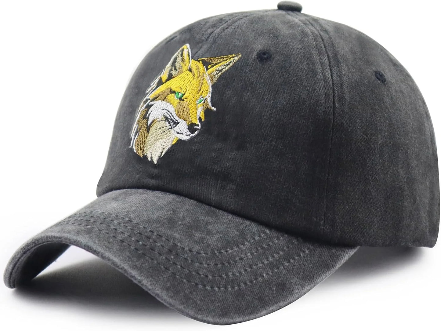 Unisex Adjustable Animal Hat for Men Women, Classic Cotton Wild Animals Embroidered Baseball Cap
