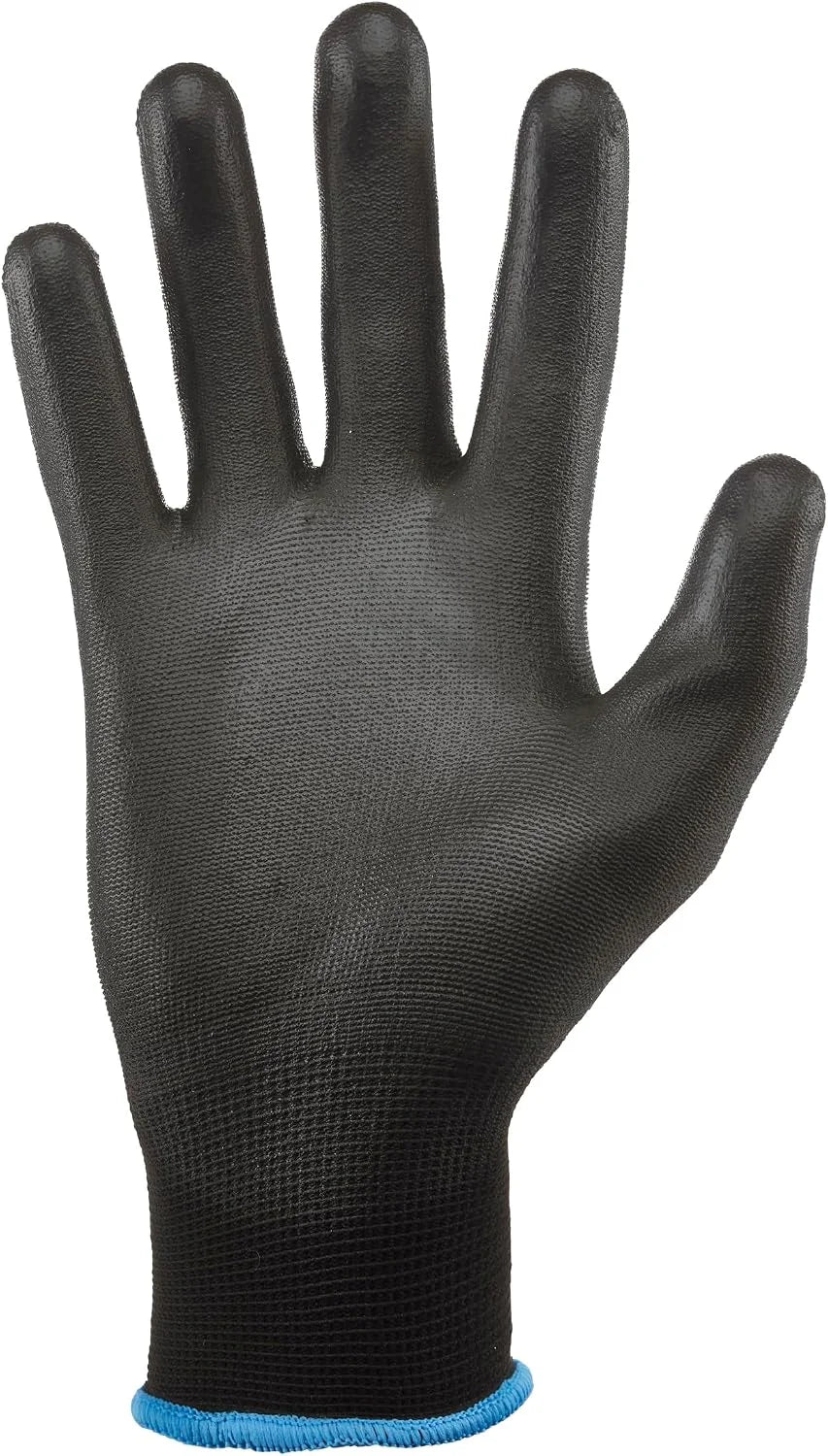 GORILLA GRIP All-Purpose Work Gloves, Large, 15 Pair, Black and Blue