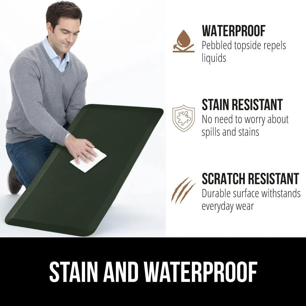 GORILLA GRIP Cushioned Antifatigue Kitchen Mat for Floor, 20x32, Charcoal