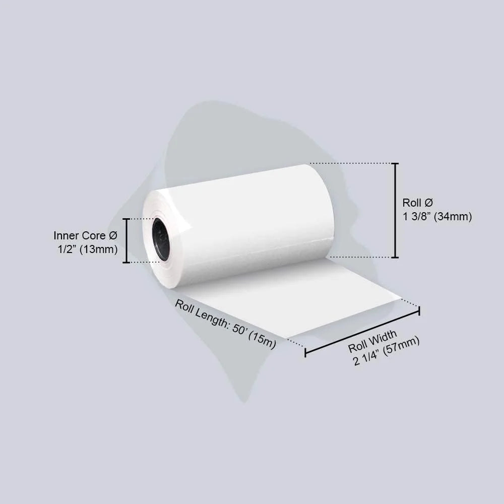 (50) Gorilla Supply 2 1/4 x 85 Thermal Paper Receipt Rolls Clover Mini Verifone VX510 VX570 FD50 T4220, 2.25 x 85 ft, POS/Cash Register Paper, BPA Free, 50 Rolls (Pack of 2)