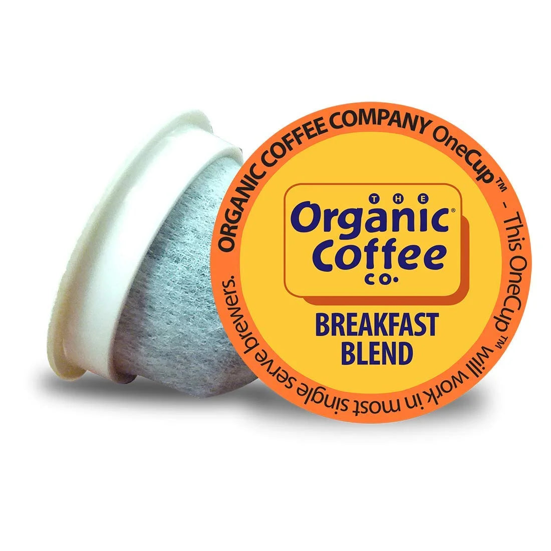 The Organic Coffee Co. Compostable Coffee Pods - Gorilla Decaf (36 Ct) K Cup Compatible including Keurig 2.0, Medium Roast, Swiss Water Processed, USDA Organic