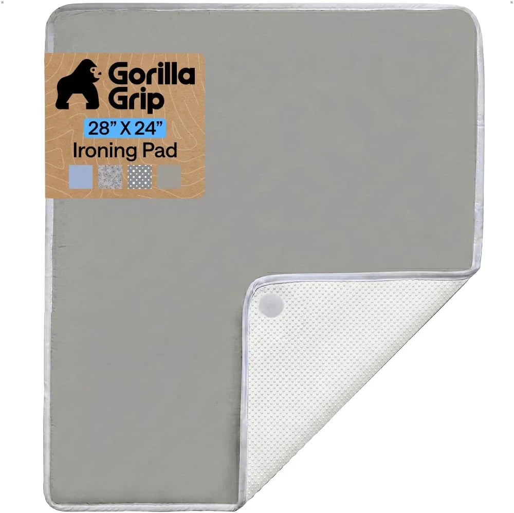 GORILLA GRIP Padded Ironing Board Cover, 15x54 Silver