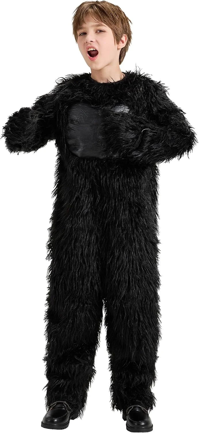 Gorilla Costume for Kids, Realistic Gorilla Boys Full Body Mascot Costumes