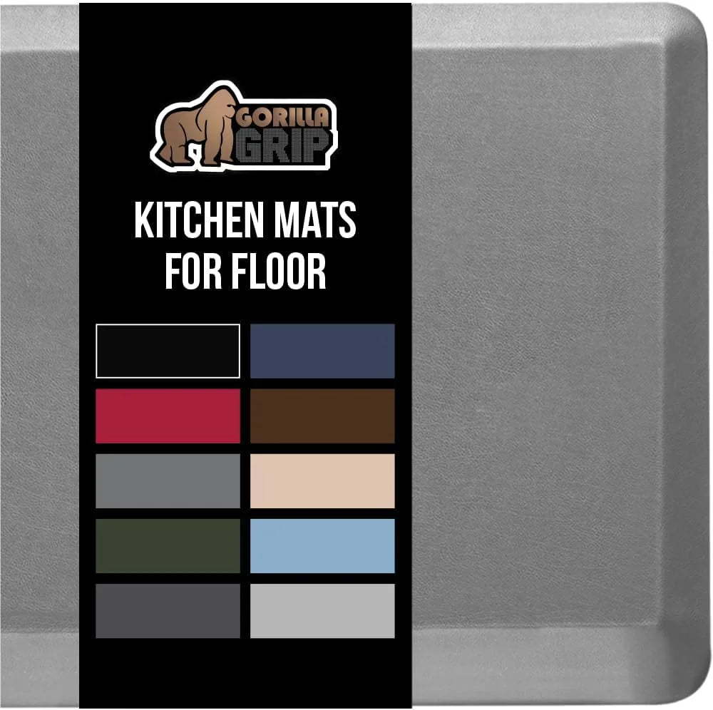 GORILLA GRIP Cushioned Antifatigue Kitchen Mat for Floor, 20x32, Charcoal