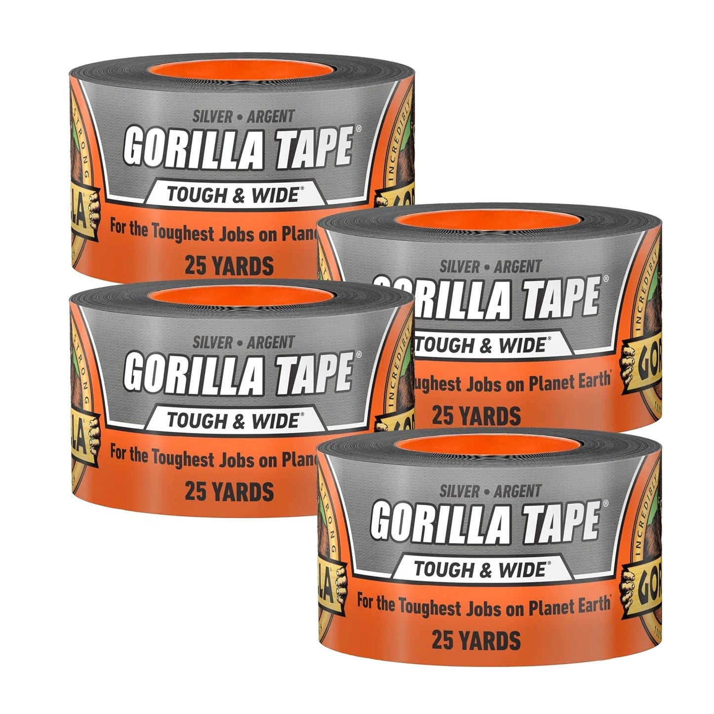 GORILLA Tape Tough & Wide, White, 2.88" x 25 yd