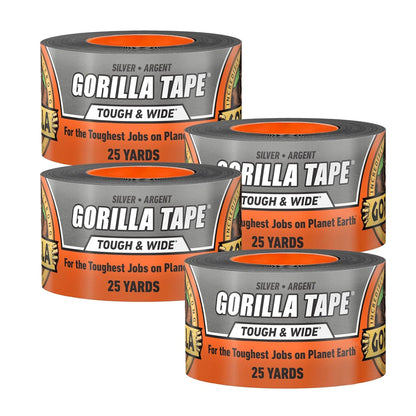 GORILLA Tape Tough & Wide, White, 2.88" x 25 yd