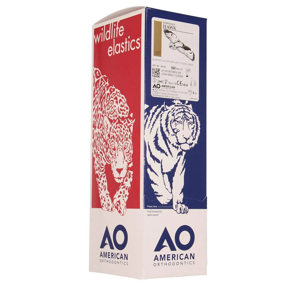 American Orthodontics Blue Whale Elastics, 5/16 in, 14 oz, Latex, Maximum