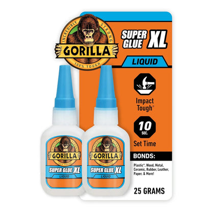 Gorilla Super Glue XL, Clear, All Purpose, 25 g