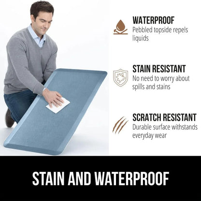 GORILLA GRIP Cushioned Antifatigue Kitchen Mat for Floor, 20x32, Charcoal