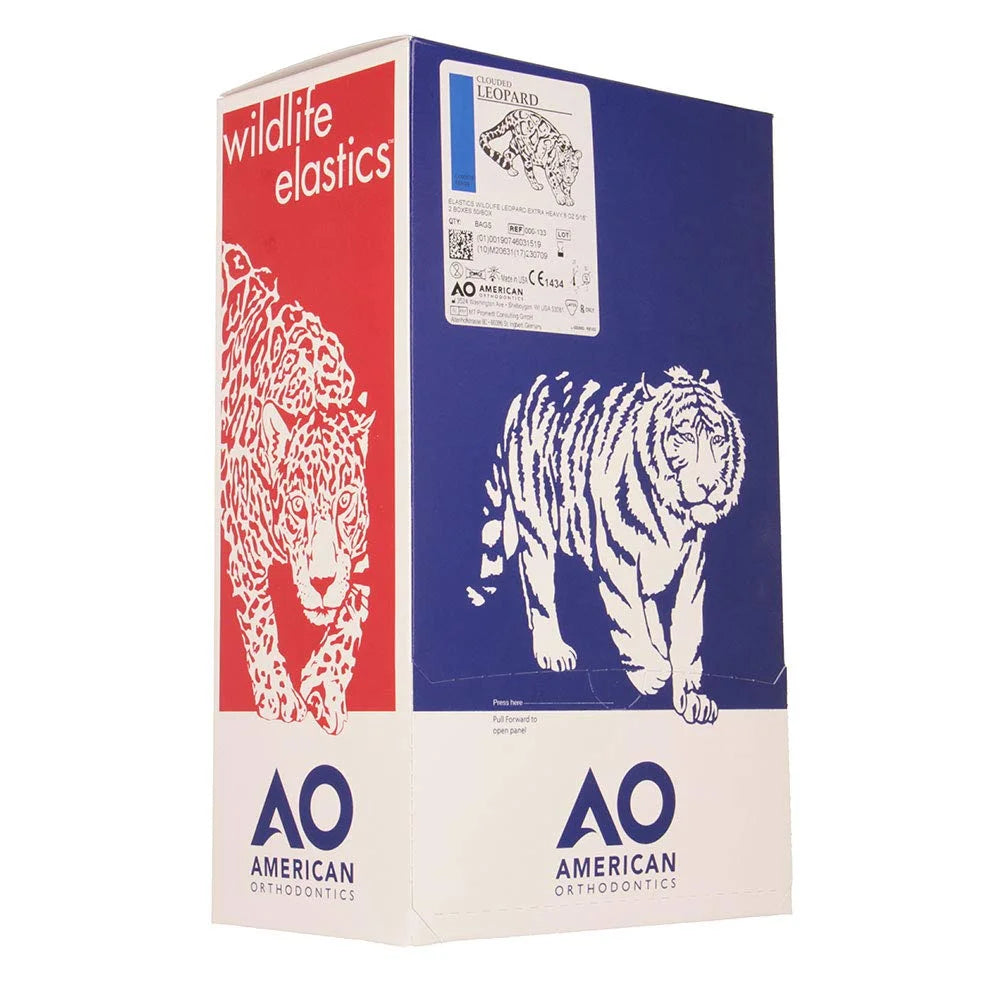 American Orthodontics Blue Whale Elastics, 5/16 in, 14 oz, Latex, Maximum