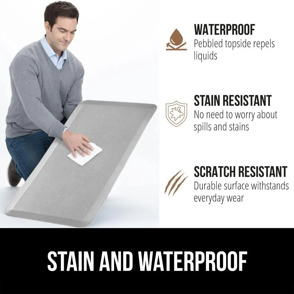 GORILLA GRIP Cushioned Antifatigue Kitchen Mat for Floor, 20x32, Charcoal