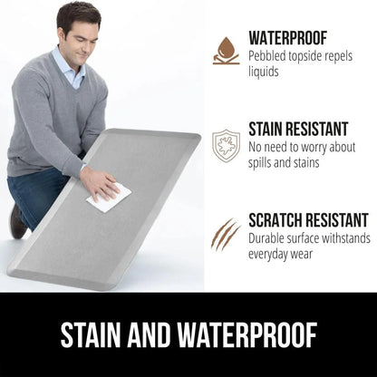 GORILLA GRIP Cushioned Antifatigue Kitchen Mat for Floor, 20x32, Charcoal
