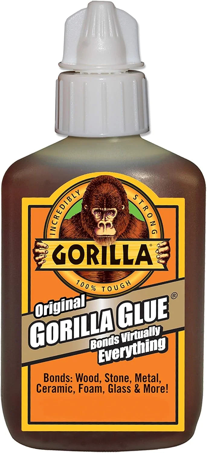 Gorilla Original Gorilla Glue, Waterproof Polyurethane Glue, 2 Ounce Bottle, Brown, (Pack of 1)
