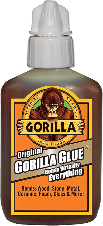 Gorilla Original Gorilla Glue, Waterproof Polyurethane Glue, 2 Ounce Bottle, Brown, (Pack of 1)