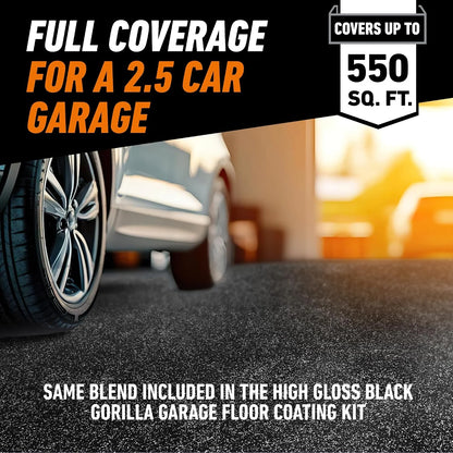 Gorilla Epoxy Garage Floor Coating Kit, 7 Pieces, 1-Car, Black Finish