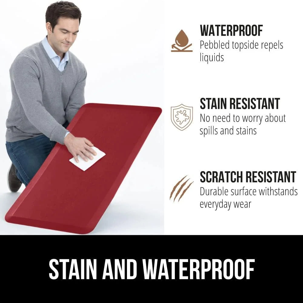 GORILLA GRIP Cushioned Antifatigue Kitchen Mat for Floor, 20x32, Charcoal