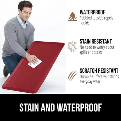 GORILLA GRIP Cushioned Antifatigue Kitchen Mat for Floor, 20x32, Charcoal