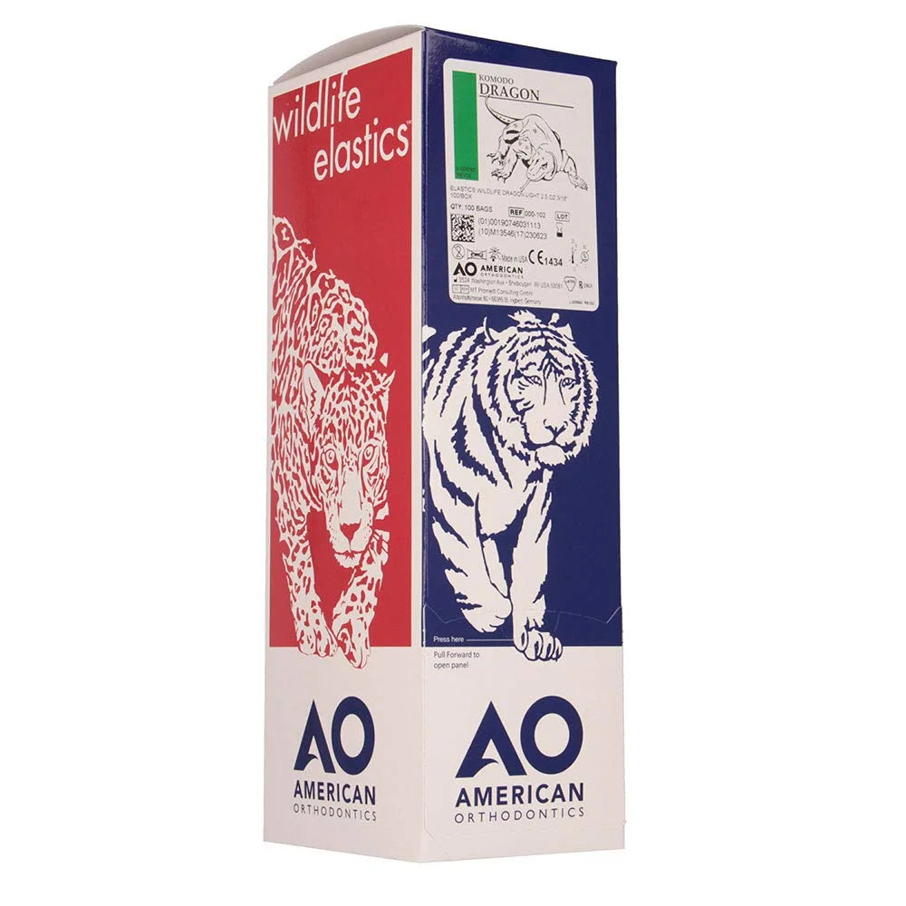 American Orthodontics Blue Whale Elastics, 5/16 in, 14 oz, Latex, Maximum