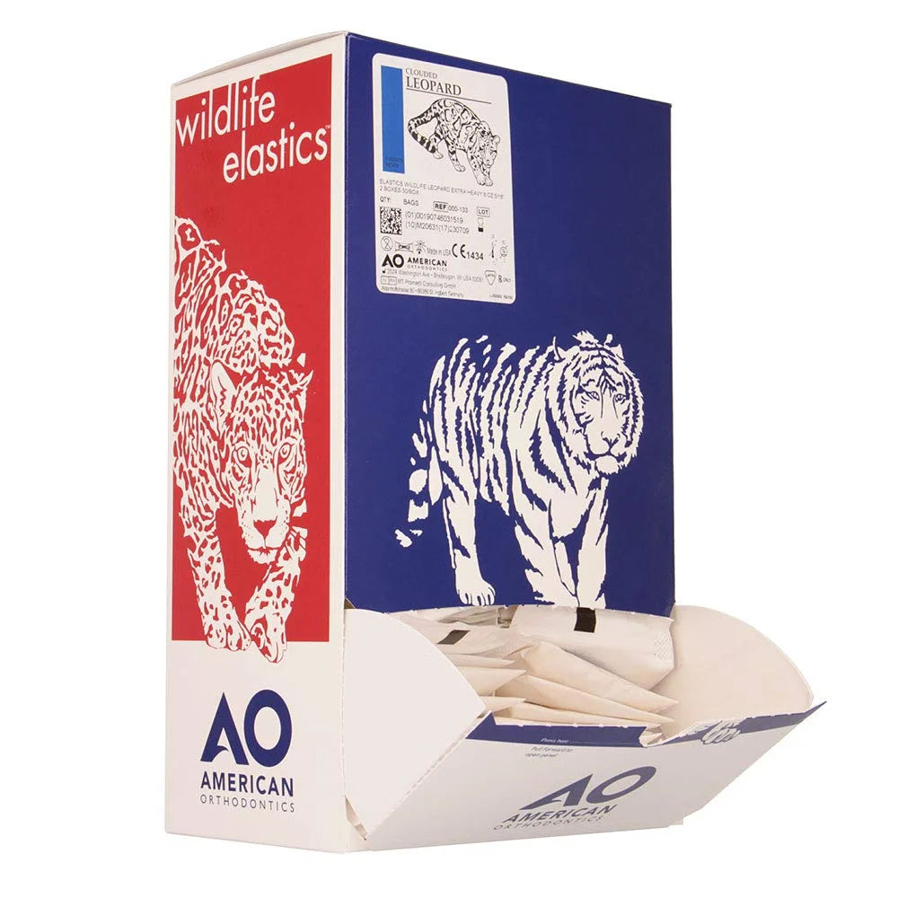 American Orthodontics Blue Whale Elastics, 5/16 in, 14 oz, Latex, Maximum