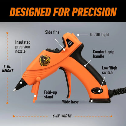 Gorilla Mini Hot Glue Gun Kit, Dual Temp, Includes 30 Sticks