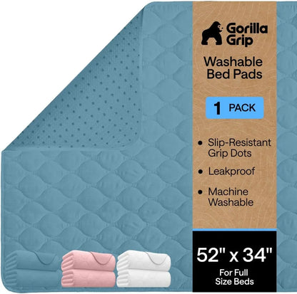 GORILLA GRIP Washable Reusable Underpads, 52x34 White