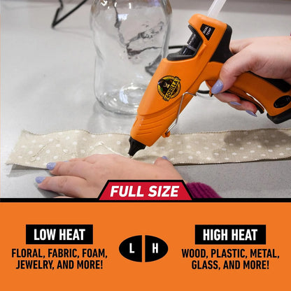 Gorilla Dual Temp Full Size Hot Glue Gun, Precision Nozzle