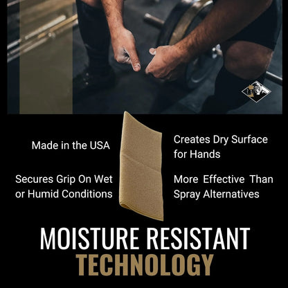 Gorilla Gold Grip Enhancer Tacky Towel - USA-Made Chalkless Formula