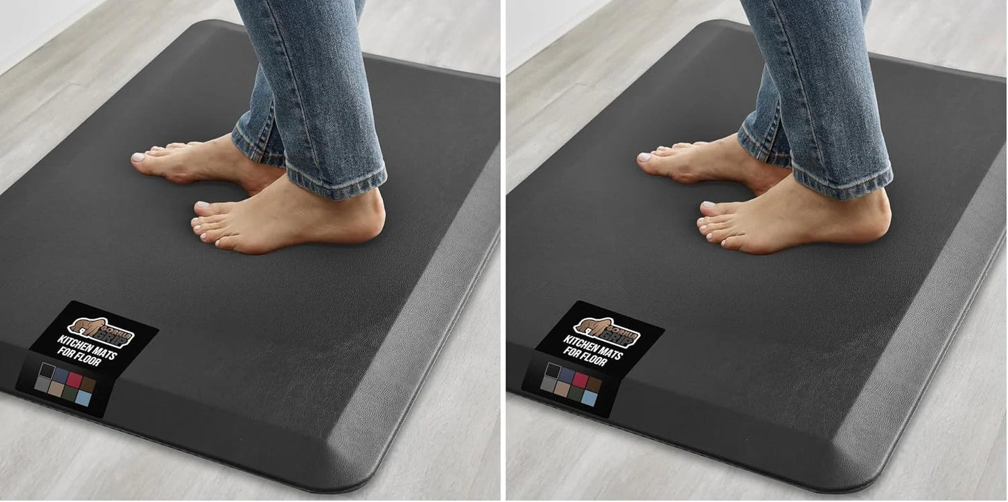 GORILLA GRIP Cushioned Antifatigue Kitchen Mat for Floor, 20x32, Charcoal