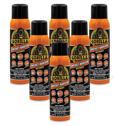 Gorilla Heavy Duty Spray Adhesive, Multi Purpose, Clear, 14 oz, 2-Pack