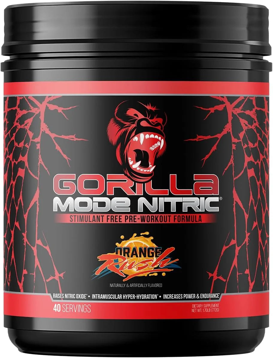 Gorilla Mode Nitric Stimulant Free Pre-Workout – Best Tasting and Most Effective Stimulant Free Pre-Workout/Massive Pumps · Vasodilation · Power / 688 Grams (Fruit Punch)