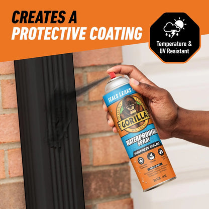 Gorilla Waterproofing Spray, Clear, 14 oz, 2-Pack, Flexible Sealant