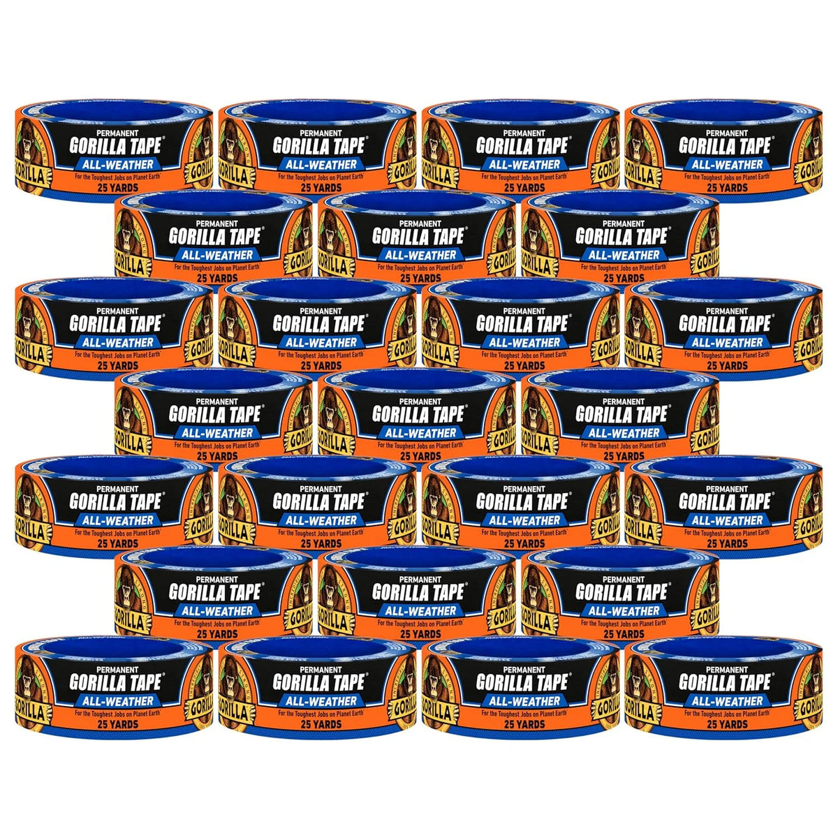 GORILLA All Weather Duct Tape, Black, 1.88" x 25 yd