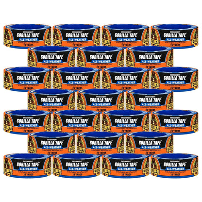 GORILLA All Weather Duct Tape, Black, 1.88" x 25 yd