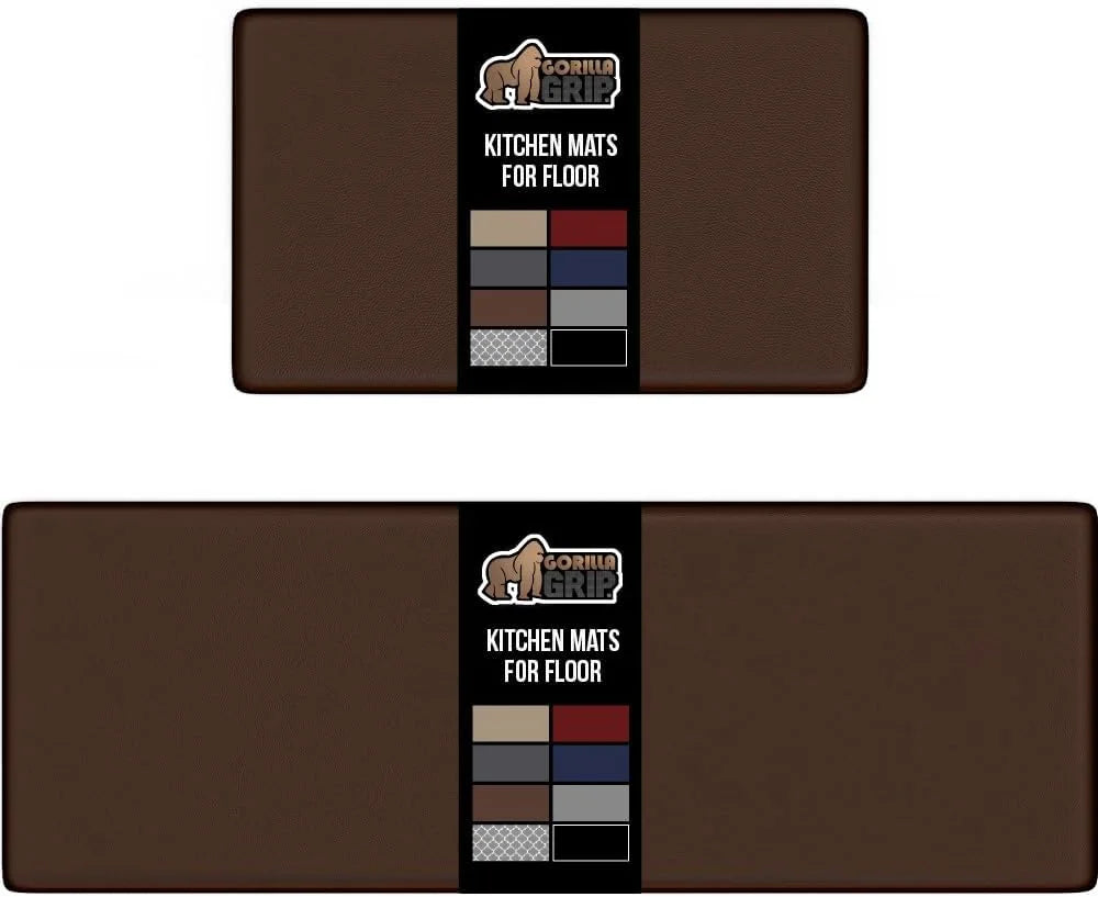 GORILLA GRIP Cushioned Antifatigue Kitchen Mat for Floor, 20x32, Charcoal